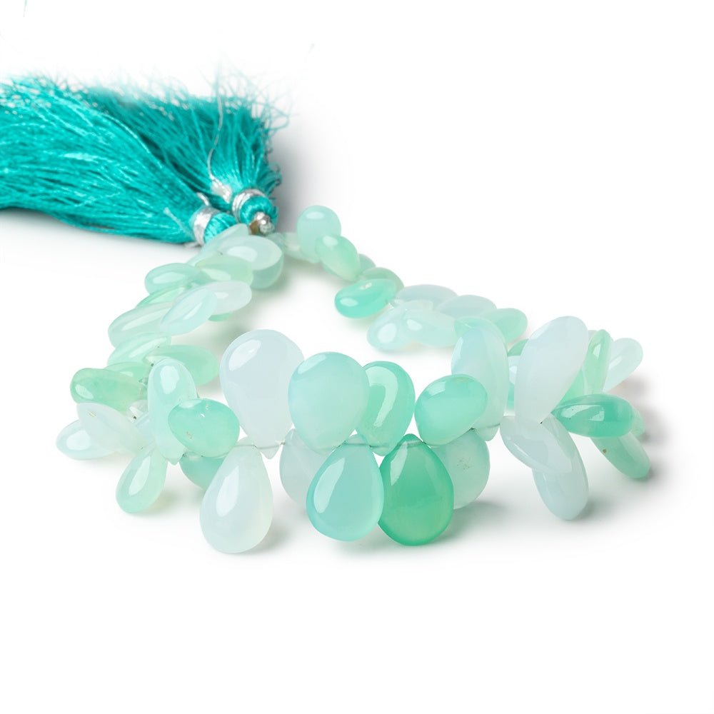 7x6-16x10mm Chrysoprase Plain Pear Beads 7.5 inch 54 pieces AAA (ONLINE ORDER ONLY)