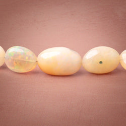 7x6-17x11mm Ethiopian Opal Plain Nugget Beads 18 inch 44 pieces AA (ONLINE ORDER ONLY)
