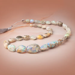7x6-28x13mm Ethiopian Opal Plain Nugget Beads 20 inch 34 pieces AA (ONLINE ORDER ONLY)