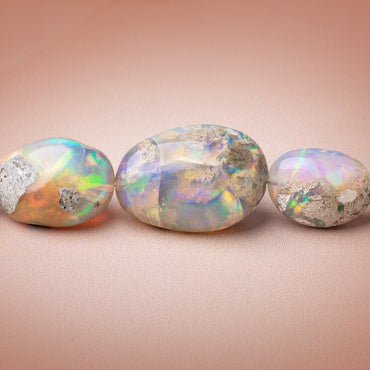 7x6-28x13mm Ethiopian Opal Plain Nugget Beads 20 inch 34 pieces AA (ONLINE ORDER ONLY)
