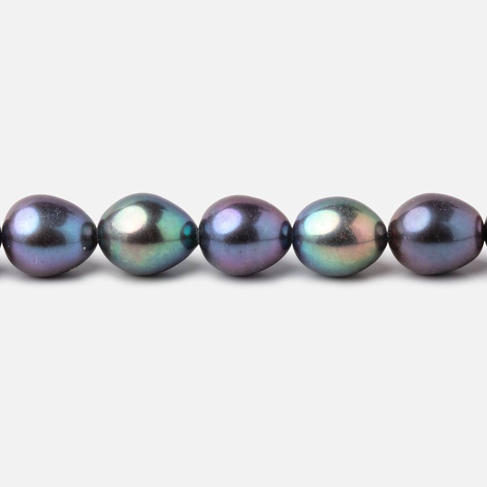 7x6-8x6.5mm Peacock Straight Drill Oval Freshwater Pearls 16 inch 52 Beads (ONLINE ORDER ONLY)