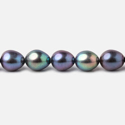 7x6-8x6.5mm Peacock Straight Drill Oval Freshwater Pearls 16 inch 52 Beads (ONLINE ORDER ONLY)