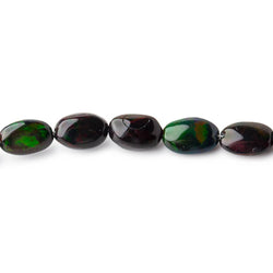 7x6-9x6mm Black Ethiopian Opal Plain Oval Beads 16 inch 55 pieces AAA (ONLINE ORDER ONLY)