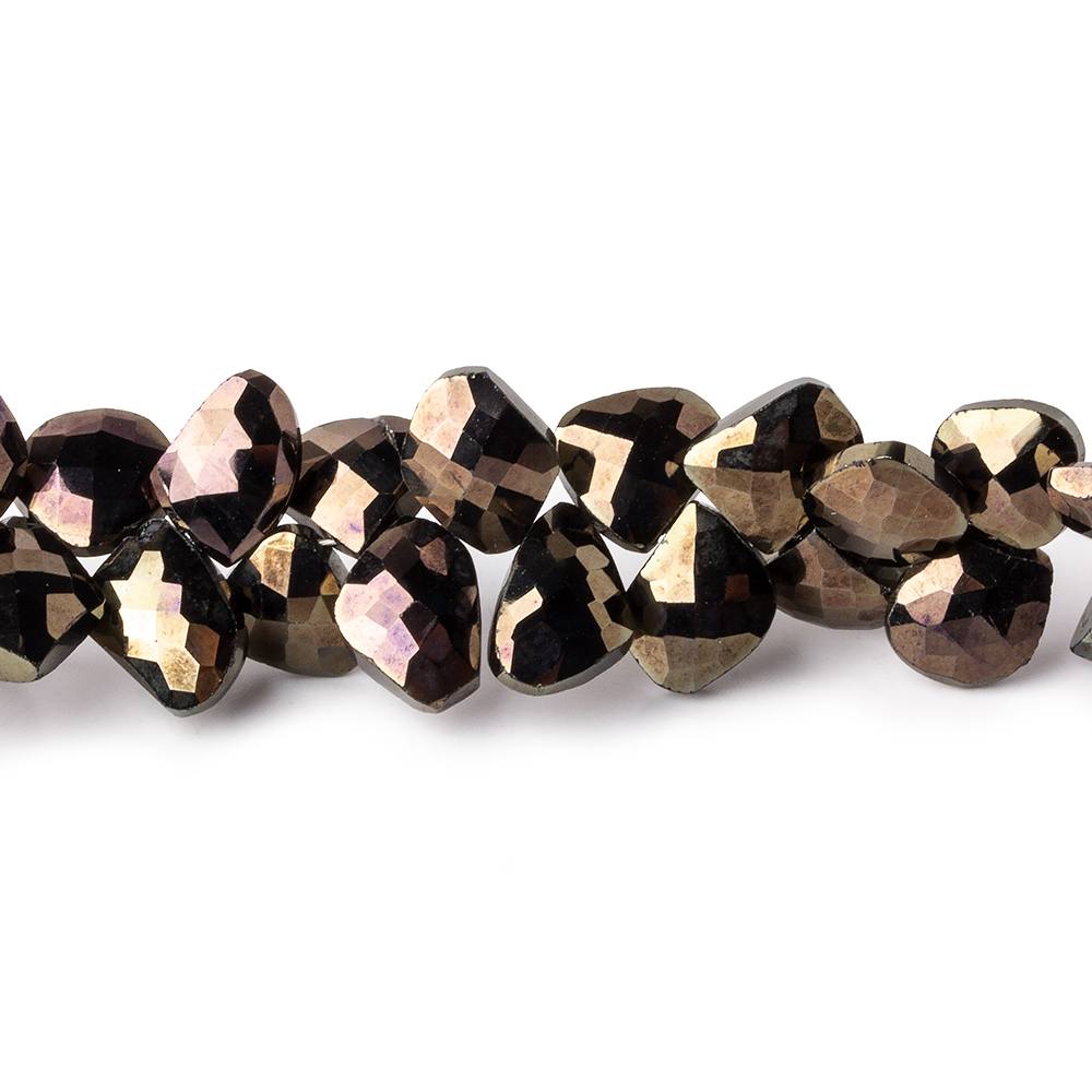 7x6-9x8mm MultiColor Metallic Black Spinel fancy shapes 9 inch 63 beads (ONLINE ORDER ONLY)