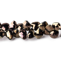 7x6-9x8mm MultiColor Metallic Black Spinel fancy shapes 9 inch 63 beads (ONLINE ORDER ONLY)