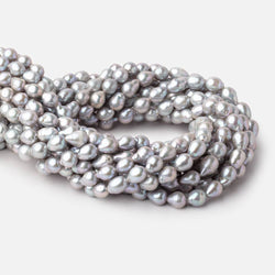 7x6.5-9x7mm Silver Petite Ultra Baroque Freshwater Pearls 15 inch 48 Beads (ONLINE ORDER ONLY)