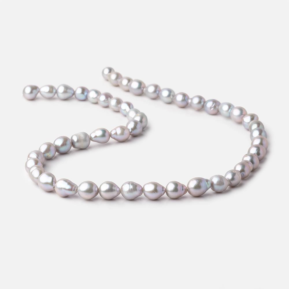 7x6.5-9x7mm Silver Petite Ultra Baroque Freshwater Pearls 15 inch 48 Beads (ONLINE ORDER ONLY)
