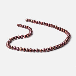 7mm Cherry Chocolate Side Drilled Off Round Freshwater Pearls 15.5 inch 68 pieces (ONLINE ORDER ONLY)