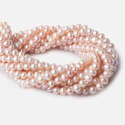 7x6mm Orchid Pink Off Round Freshwater Pearls 67 pieces AAA (ONLINE ORDER ONLY)