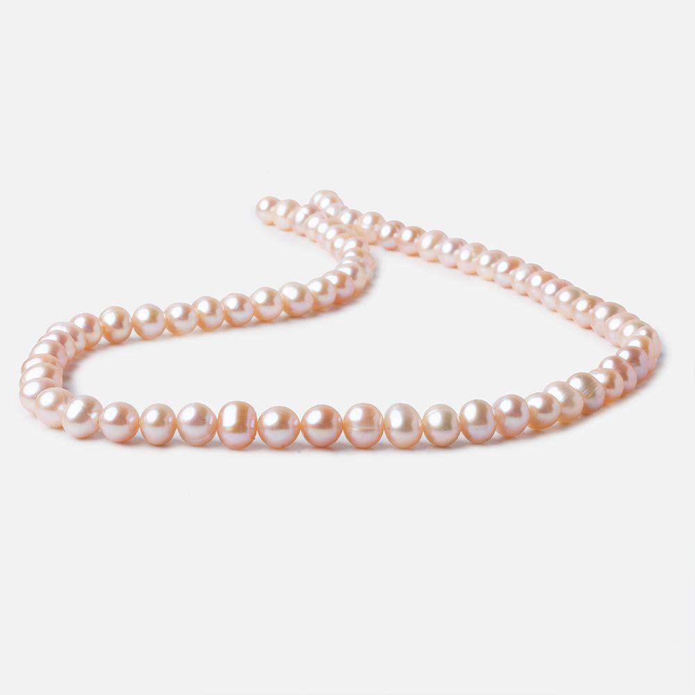 7x6mm Orchid Pink Off Round Freshwater Pearls 67 pieces AAA (ONLINE ORDER ONLY)