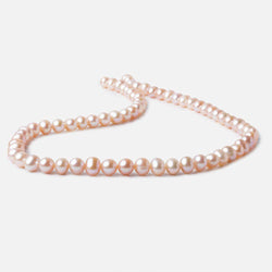 7x6mm Orchid Pink Off Round Freshwater Pearls 67 pieces AAA (ONLINE ORDER ONLY)