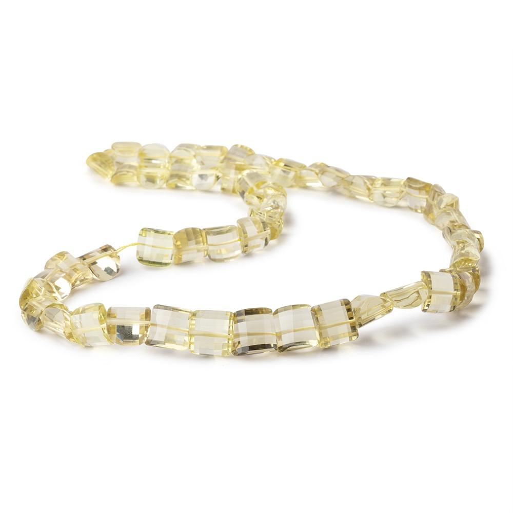 7x7-10x10mm Lemon Quartz Barrel Faceted Half Moon Beads 8.5 inch 52 pieces (ONLINE ORDER ONLY)