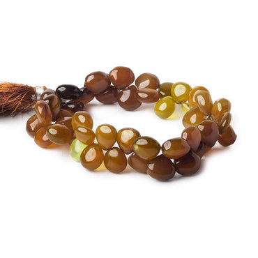 7x7-10x10mm Multi Color Chalcedony Plain Heart Beads 8 inch 47 pieces (ONLINE ORDER ONLY)