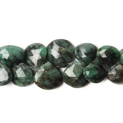 7x7-13x11mm Emerald Heart Briolette 7 inch 39 pieces (ONLINE ORDER ONLY)