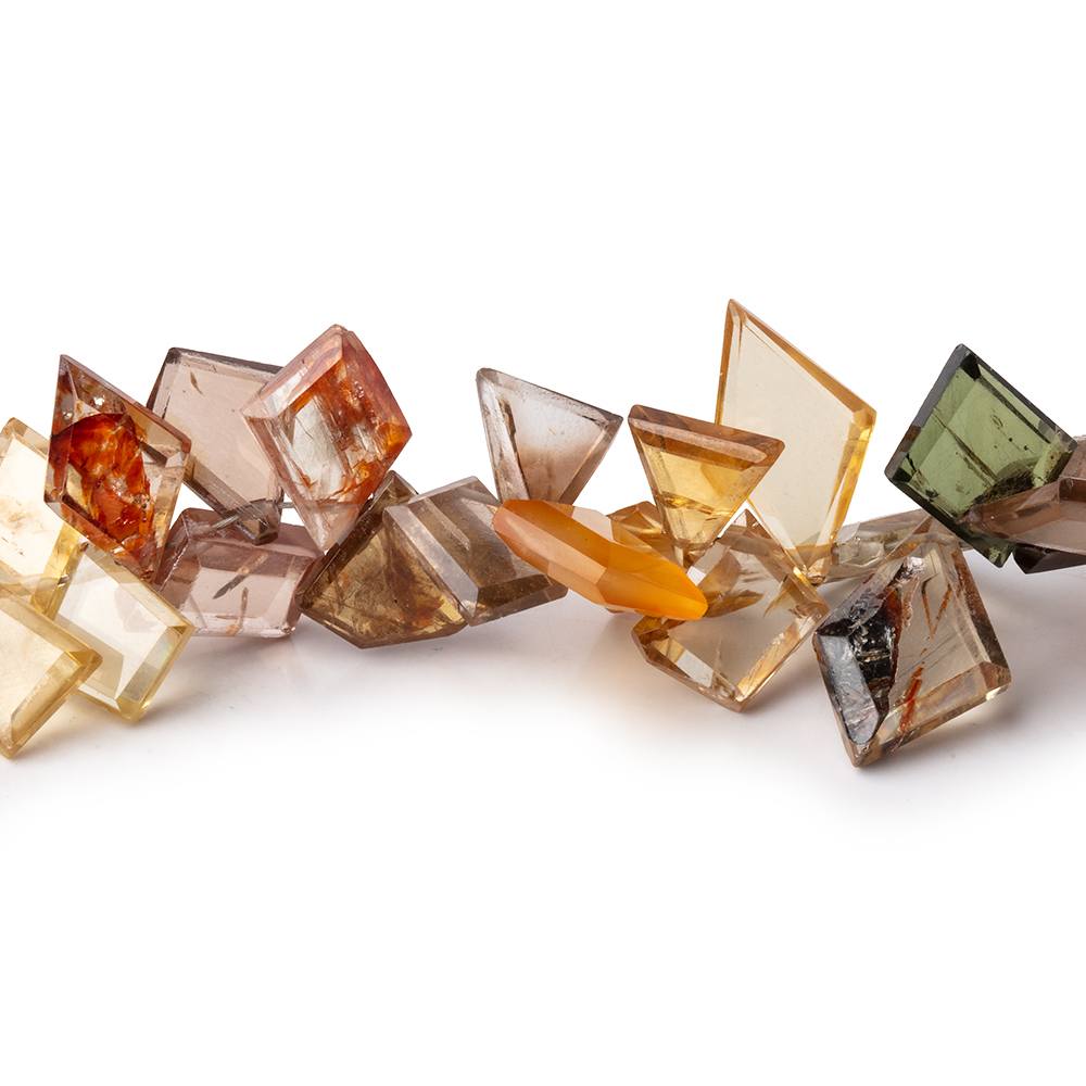 7x7-13x12mm Multi Color Golden Zircon Faceted Freeform 7.5 inch 70 Beads AAA (ONLINE ORDER ONLY)