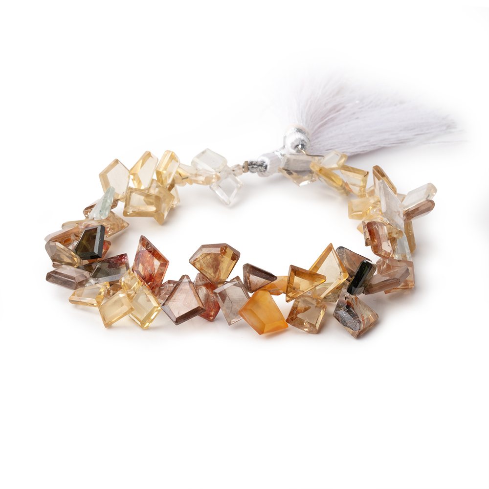7x7-13x12mm Multi Color Golden Zircon Faceted Freeform 7.5 inch 70 Beads AAA (ONLINE ORDER ONLY)