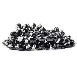 7-15mm Black Spinel Faceted Hearts 15.5 inch 90 Beads A (ONLINE ORDER ONLY)