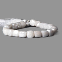 7x7-8x8mm Mystic White Quartz faceted cube beads 8 inch 27 pieces (ONLINE ORDER ONLY)