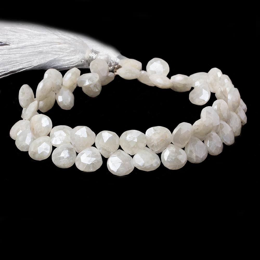 7-8mm Mystic Sapphire faceted heart beads 7.5 inch 54 pieces (ONLINE ORDER ONLY)