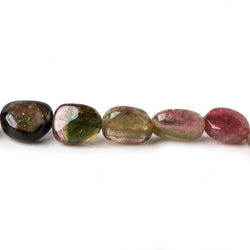 7x7-9x6mm Multi Color Tourmaline Plain Nugget Beads 15 inch 46 beads (ONLINE ORDER ONLY)