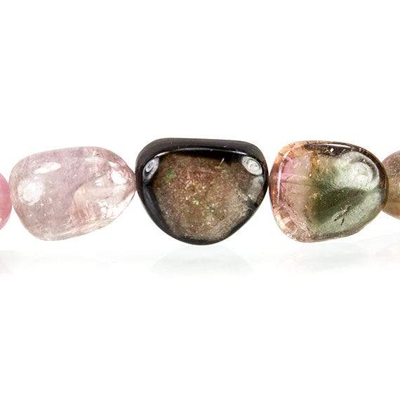 7x7-9x6mm Multi Color Tourmaline Plain Nugget Beads 15 inch 46 beads (ONLINE ORDER ONLY)