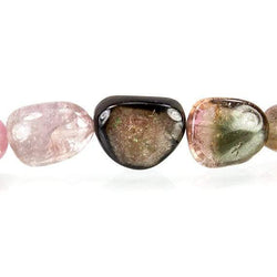 7x7-9x6mm Multi Color Tourmaline Plain Nugget Beads 15 inch 46 beads (ONLINE ORDER ONLY)