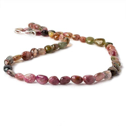 7x7-9x6mm Multi Color Tourmaline Plain Nugget Beads 15 inch 46 beads (ONLINE ORDER ONLY)