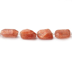 7x8-11x7mm Sunstone Faceted Nugget Beads 14 inch 30 pieces (ONLINE ORDER ONLY)