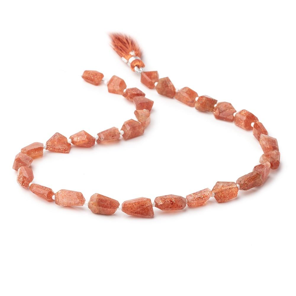 7x8-11x7mm Sunstone Faceted Nugget Beads 14 inch 30 pieces (ONLINE ORDER ONLY)