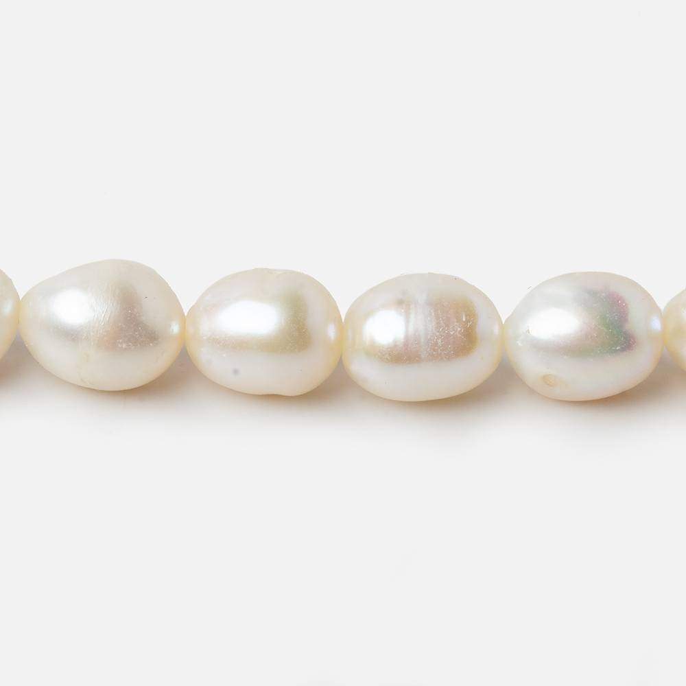 7x8 - 8x9.5mm Off White Straight Baroque Freshwater Pearls 16 inch 46 pieces (ONLINE ORDER ONLY)