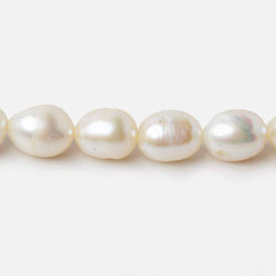 7x8 - 8x9.5mm Off White Straight Baroque Freshwater Pearls 16 inch 46 pieces (ONLINE ORDER ONLY)