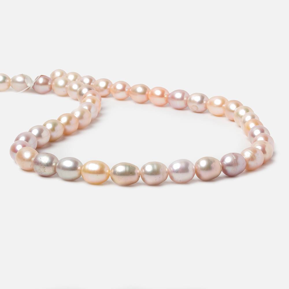 7x8-8x9mm Tri Color Oval Straight Drilled Freshwater Pearls 16 inch 43 pieces (ONLINE ORDER ONLY)