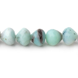7x8-9x9mm Blue Peruvian Opal Faceted Candy Kiss beads 8 inch 23 beads (ONLINE ORDER ONLY)