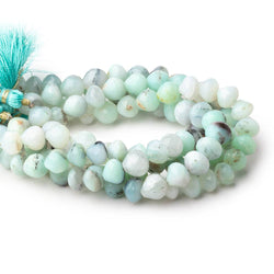 7x8-9x9mm Blue Peruvian Opal Faceted Candy Kiss beads 8 inch 23 beads (ONLINE ORDER ONLY)