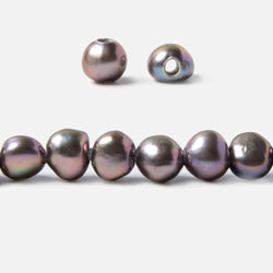 7x8.5-9x9.5mm Pink Peacock Baroque 2.5mm large hole Pearls 15 in. 49 pcs (ONLINE ORDER ONLY)