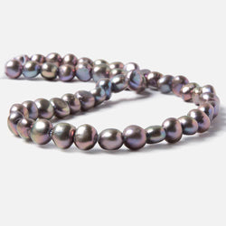 7x8.5-9x9.5mm Pink Peacock Baroque 2.5mm large hole Pearls 15 in. 49 pcs (ONLINE ORDER ONLY)