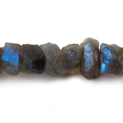 7x8mm - 13x11mm Labradorite center drilled Natural Crystal Chip beads 7.5 inch 32 beads (ONLINE ORDER ONLY)
