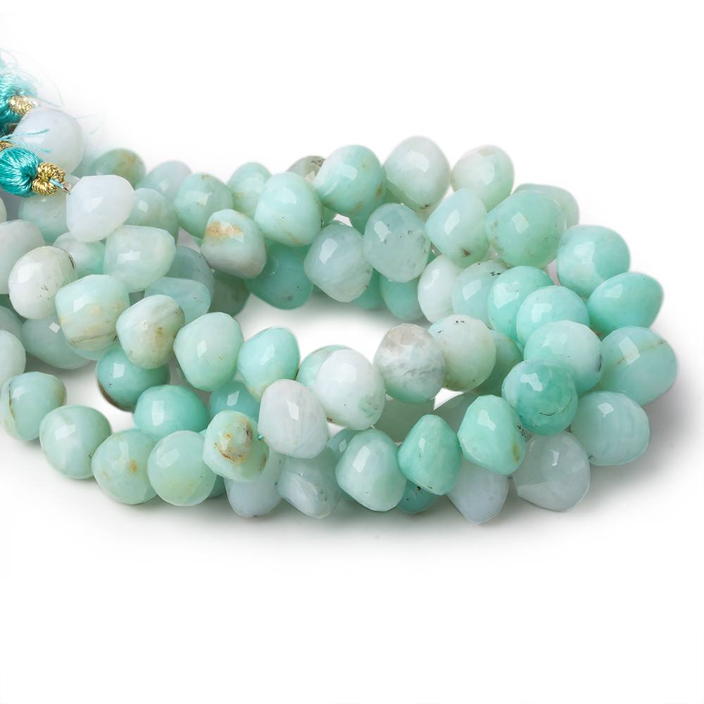7x9-8x9mm Blue Peruvian Opal Faceted Candy Kiss beads 8 inch 24 beads (ONLINE ORDER ONLY)