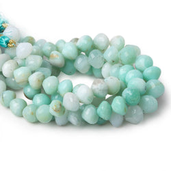 7x9-8x9mm Blue Peruvian Opal Faceted Candy Kiss beads 8 inch 24 beads (ONLINE ORDER ONLY)