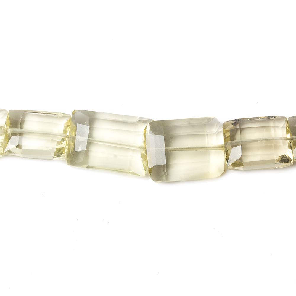 7x9mm Lemon Quartz straight drilled faceted rectangle beads 7 inch 24 pieces AA (ONLINE ORDER ONLY)