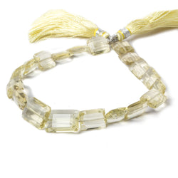 7x9mm Lemon Quartz straight drilled faceted rectangle beads 7 inch 24 pieces AA (ONLINE ORDER ONLY)