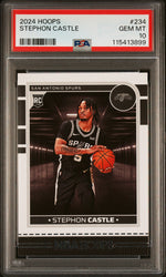 Graded 2024 Panini Hoops Stephon Castle #234 Rookie RC Basketball Card PSA 10 Gem Mint (ONLINE ORDER ONLY)