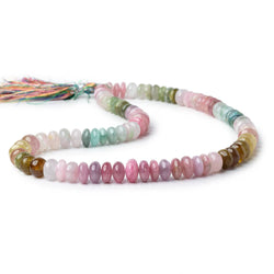 8-10mm Afghani Tourmaline Plain Rondelle 16 inch 87 Beads A (ONLINE ORDER ONLY)
