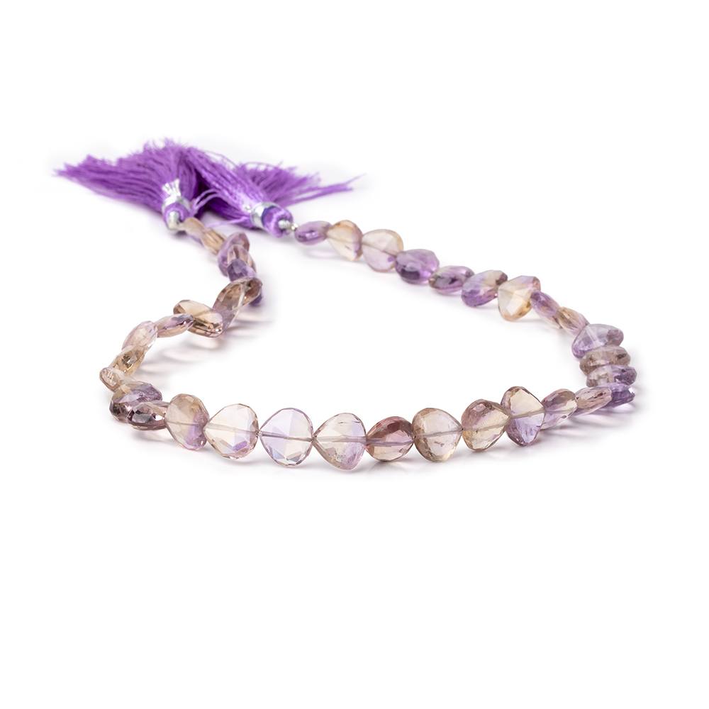 8-10mm Ametrine Straight Drill Faceted Hearts 13 inch 37 Beads (ONLINE ORDER ONLY)