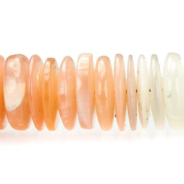 8-10mm Angel Skin and White Moonstone Plain Heshi Beads 190 pcs (ONLINE ORDER ONLY)