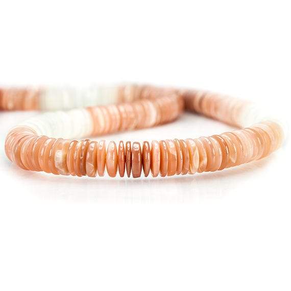 8-10mm Angel Skin and White Moonstone Plain Heshi Beads 190 pcs (ONLINE ORDER ONLY)