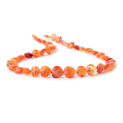 8-10mm Carnelian Straight Drilled Faceted Heart Beads 15 inch 42 pieces (ONLINE ORDER ONLY)