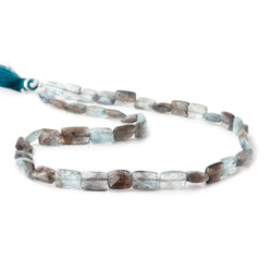 8-10mm Copper Moss Aquamarine Faceted Rectangle 16 inch 40 Beads AAA (ONLINE ORDER ONLY)