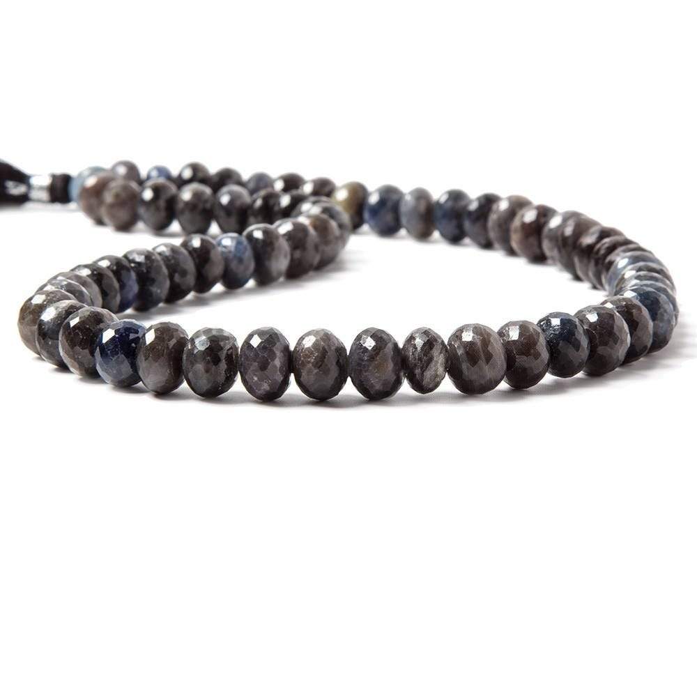 8-10mm Greyish Blue Sapphire faceted rondelle Beads 14 inch 60 pieces (ONLINE ORDER ONLY)