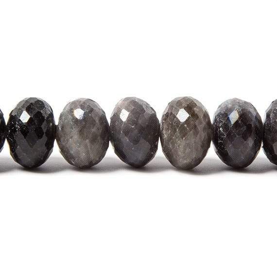8-10mm Greyish Blue Sapphire faceted rondelle Beads 14 inch 60 pieces (ONLINE ORDER ONLY)